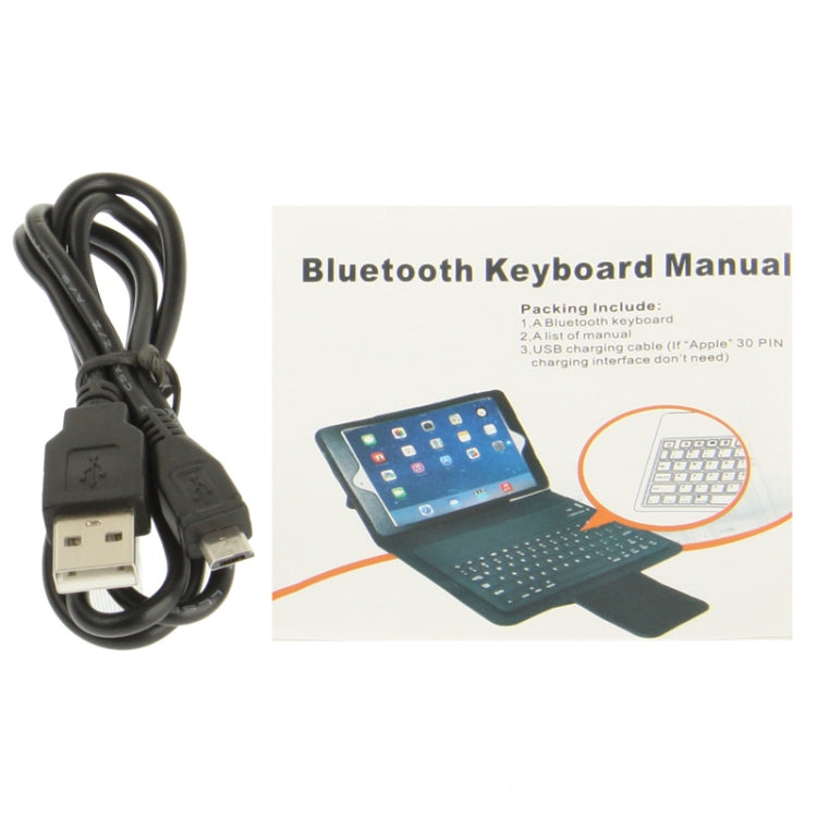2 in 1 Bluetooth 3.0 Keyboard + Leather Tablet Case with Holder for iPad mini 1 / 2 / 3
