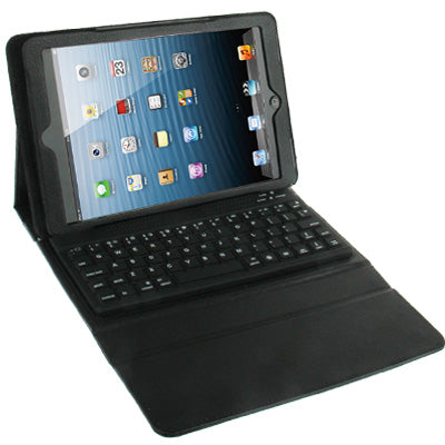 2 in 1 Bluetooth 3.0 Keyboard + Leather Tablet Case with Holder for iPad mini 1 / 2 / 3 (Black)