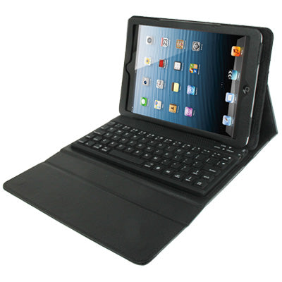 2 in 1 Bluetooth 3.0 Keyboard + Leather Tablet Case with Holder for iPad mini 1 / 2 / 3 (Black)