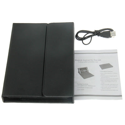 2 in 1 Bluetooth 3.0 Keyboard + Leather Tablet Case with Holder for iPad mini 1 / 2 / 3 (Black)