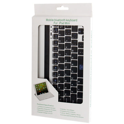 Mini Bluetooth 3.0 Ultra-slim Aluminum Keyboard with Holder Function for iPad mini 1 / 2 / 3