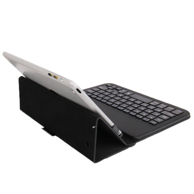 3-fold Cloth Texture Leather Keyboard with Holder for iPad mini 1 / 2 / 3