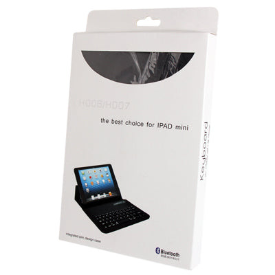 3-fold Cloth Texture Leather Keyboard with Holder for iPad mini 1 / 2 / 3