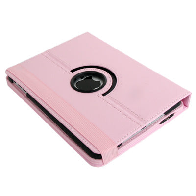 360 Degree Rotation Litchi Texture 2 in 1 Bluetooth 3.0 Keyboard + Leather Tablet Case with Holder for iPad mini 1 / 2 / 3 (Pink)
