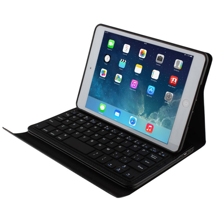 Bluetooth 3.0 ABS Hard Key Keyboard and Crazy Horse Texture Leather Tablet Case with Holder for iPad mini / mini 2 Retina