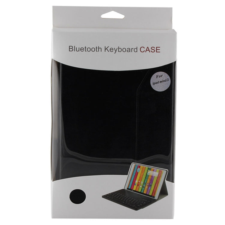 Bluetooth 3.0 ABS Hard Key Keyboard and Crazy Horse Texture Leather Tablet Case with Holder for iPad mini / mini 2 Retina
