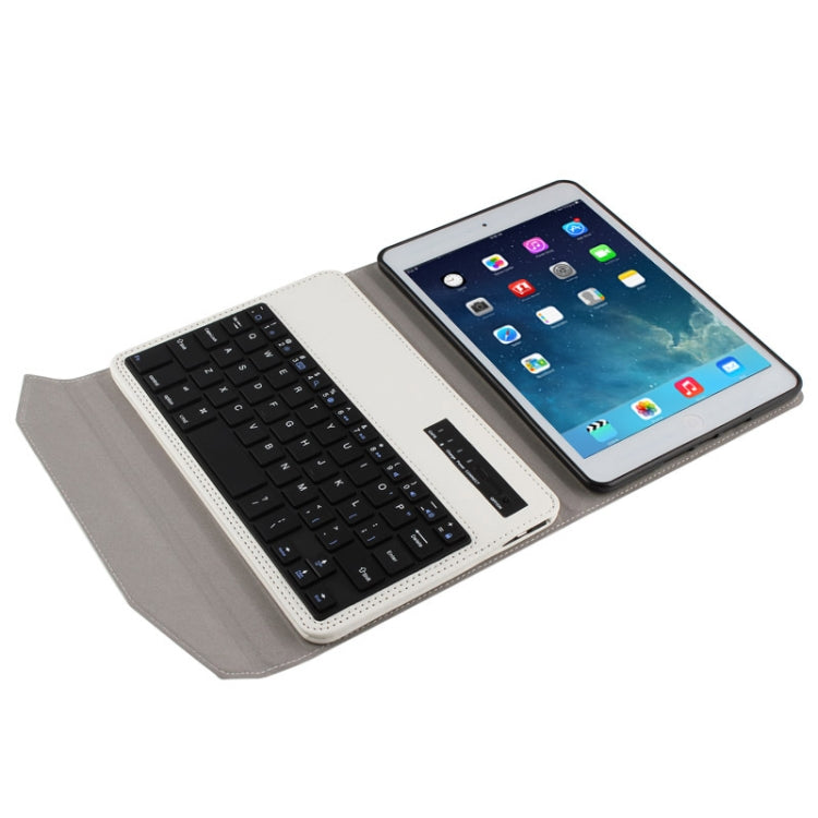 Bluetooth 3.0 ABS Hard Key Keyboard and Crazy Horse Texture Leather Tablet Case with Holder for iPad mini / mini 2 Retina