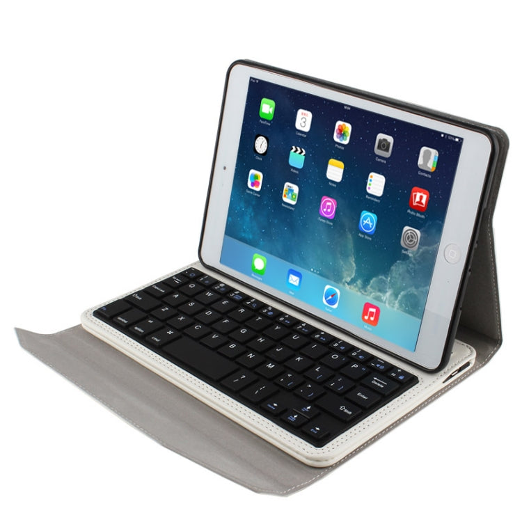 Bluetooth 3.0 ABS Hard Key Keyboard and Crazy Horse Texture Leather Tablet Case with Holder for iPad mini / mini 2 Retina