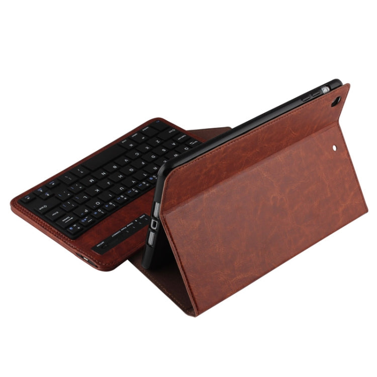 Bluetooth 3.0 ABS Hard Key Keyboard and Crazy Horse Texture Leather Tablet Case with Holder for iPad mini / mini 2 Retina