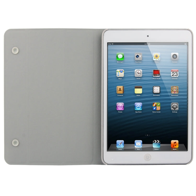 3-folding Toothpick Texture Horizontal Flip Leather Case with Holder for iPad mini 1 / 2 / 3