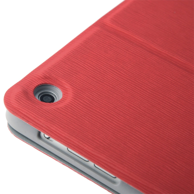 3-folding Toothpick Texture Horizontal Flip Leather Case with Holder for iPad mini 1 / 2 / 3