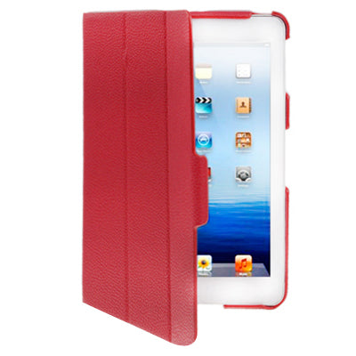 3-fold Litchi Leather Case with Holder for iPad mini 1 / 2 / 3