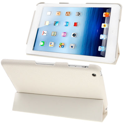 3-fold Litchi Leather Case with Holder for iPad mini 1 / 2 / 3