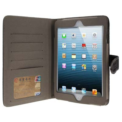 Litchi Texture Leather Case with Credit Card Slot for iPad mini 1 / 2 / 3
