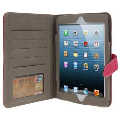 Litchi Texture Leather Case with Credit Card Slot for iPad mini 1 / 2 / 3