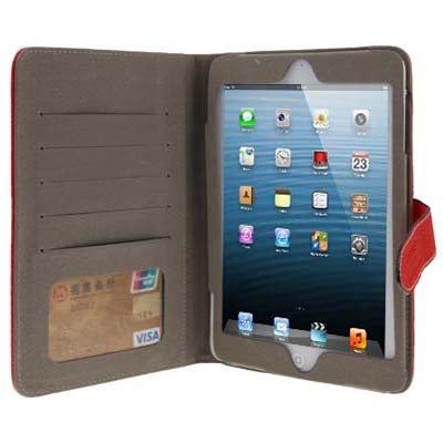 Litchi Texture Leather Case with Credit Card Slot for iPad mini 1 / 2 / 3