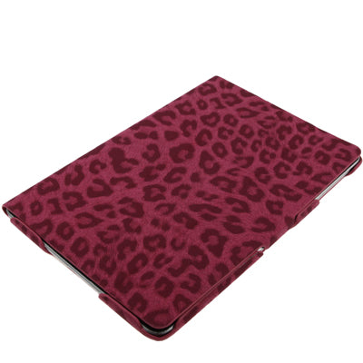 3-folding Magenta Leopard Texture Ultra-thin Scrub Leather Case with Holder for iPad mini 1 / 2 / 3  (Magenta)
