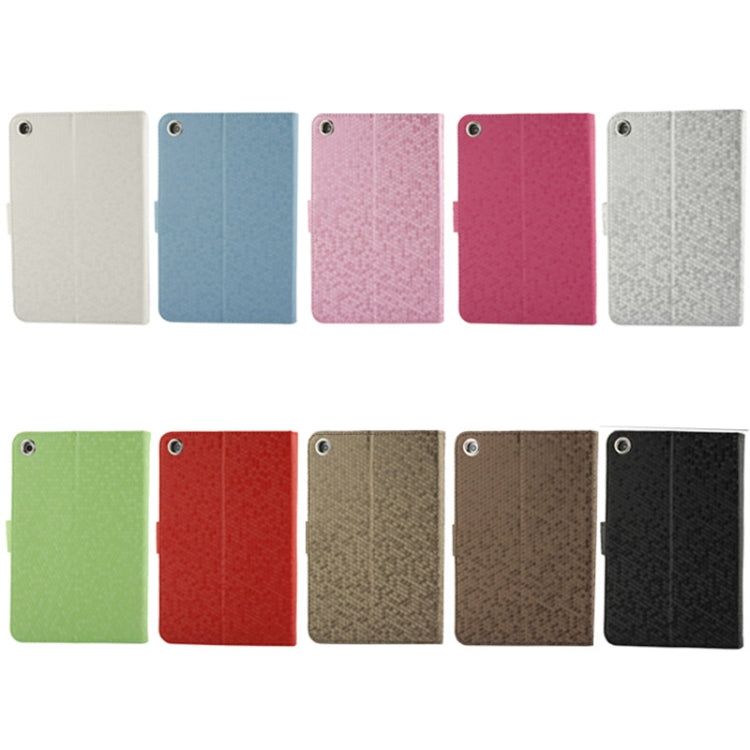 Honeycomb Texture Leather Case with 3-angle Viewing Holder for iPad mini 1 / 2 / 3