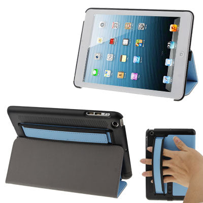 2-folding Cross Texture Leather Case with Holder / Enhancement Sound Camel / Elastic Hand Strap