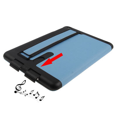 2-folding Cross Texture Leather Case with Holder / Enhancement Sound Camel / Elastic Hand Strap