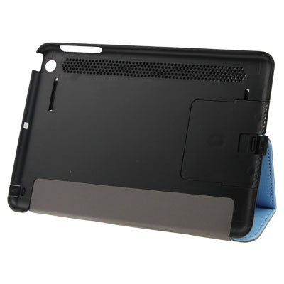 2-folding Cross Texture Leather Case with Holder / Enhancement Sound Camel / Elastic Hand Strap