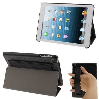 2-folding Cross Texture Leather Case with Holder / Enhancement Sound Camel / Elastic Hand Strap