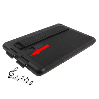 2-folding Cross Texture Leather Case with Holder / Enhancement Sound Camel / Elastic Hand Strap