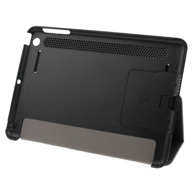 2-folding Cross Texture Leather Case with Holder / Enhancement Sound Camel / Elastic Hand Strap