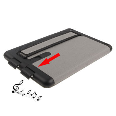 2-folding Cross Texture Leather Case with Holder / Enhancement Sound Camel / Elastic Hand Strap
