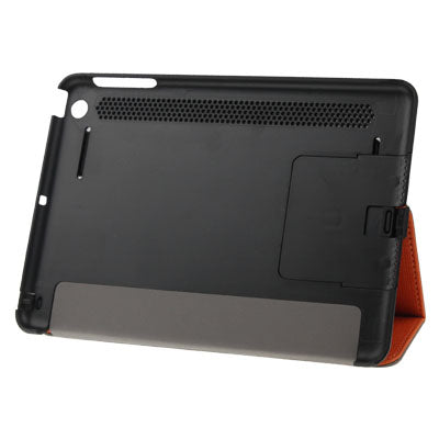 2-folding Cross Texture Leather Case with Holder / Enhancement Sound Camel / Elastic Hand Strap
