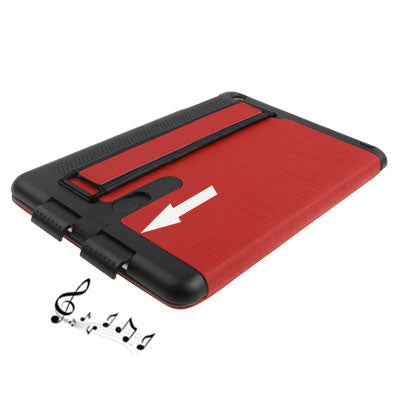 2-folding Cross Texture Leather Case with Holder / Enhancement Sound Camel / Elastic Hand Strap