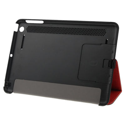 2-folding Cross Texture Leather Case with Holder / Enhancement Sound Camel / Elastic Hand Strap
