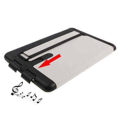 2-folding Cross Texture Leather Case with Holder / Enhancement Sound Camel / Elastic Hand Strap