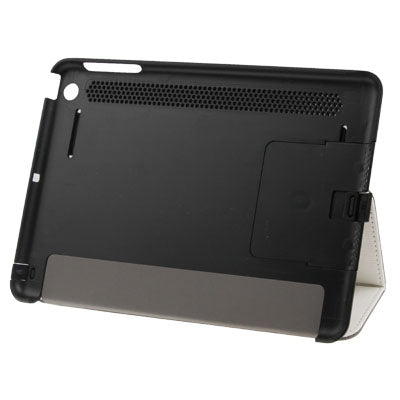 2-folding Cross Texture Leather Case with Holder / Enhancement Sound Camel / Elastic Hand Strap
