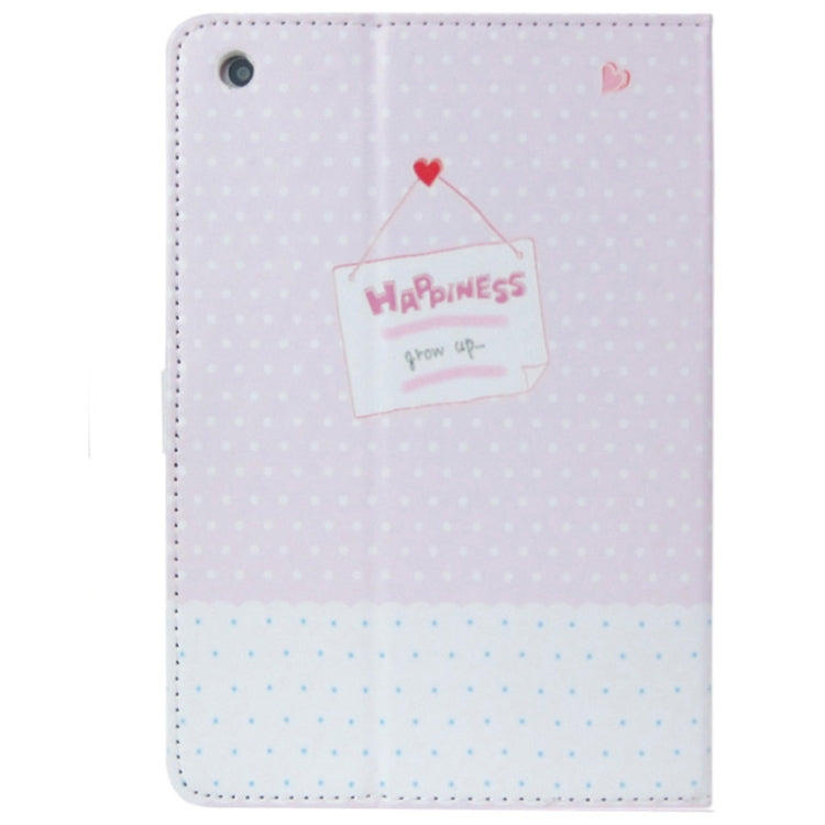 ENKAY Fluorescent Effect Snow Girl Pattern Leather Case with Sleep / Wake-up Function & Holder for iPad mini 1 / 2 / 3, ENK-3348