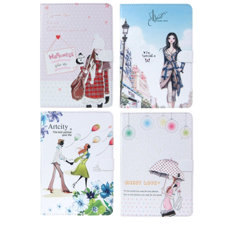 ENKAY Fluorescent Effect Snow Girl Pattern Leather Case with Sleep / Wake-up Function & Holder for iPad mini 1 / 2 / 3, ENK-3348