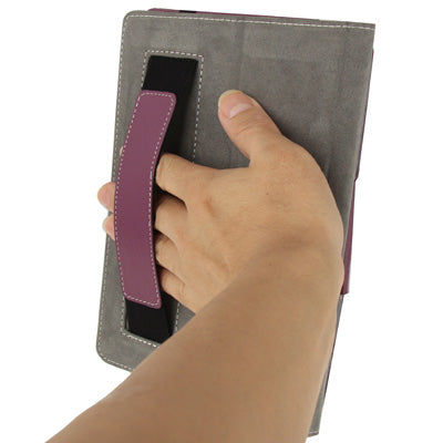 Litchi Texture Leather Case with Elastic Hand Strap & Holder for iPad mini 1 / 2 / 3