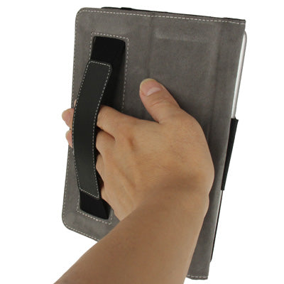 Litchi Texture Leather Case with Elastic Hand Strap & Holder for iPad mini 1 / 2 / 3