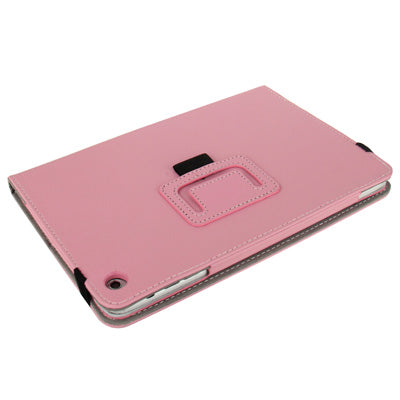 Litchi Texture Leather Case with Elastic Hand Strap & Holder for iPad mini 1 / 2 / 3