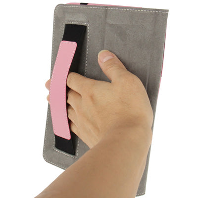 Litchi Texture Leather Case with Elastic Hand Strap & Holder for iPad mini 1 / 2 / 3