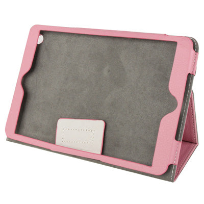 Litchi Texture Leather Case with Elastic Hand Strap & Holder for iPad mini 1 / 2 / 3