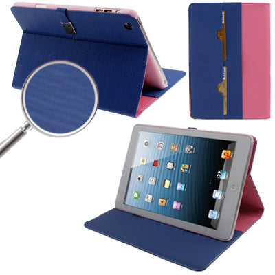 Natural Texture Flip Leather Case with Credit Card Slots & Holder Function for iPad mini 1 / 2 / 3