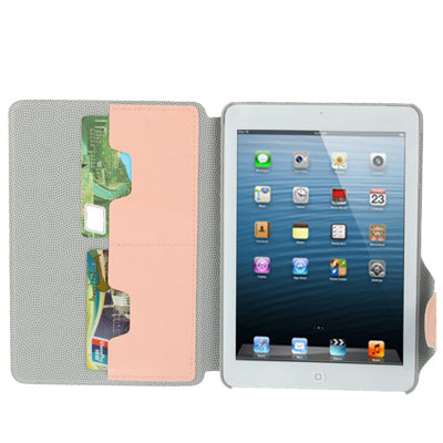 Svepa Discoloring Leather Case with Holder & Credit Card Slots Function for iPad mini 1 / 2 / 3