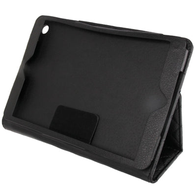 Plaid Texture Soft Leather Case with Holder & Sleep / Wake-up Function for iPad mini / mini 2 Retina