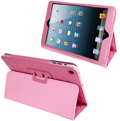 Plaid Texture Soft Leather Case with Holder & Sleep / Wake-up Function for iPad mini / mini 2 Retina