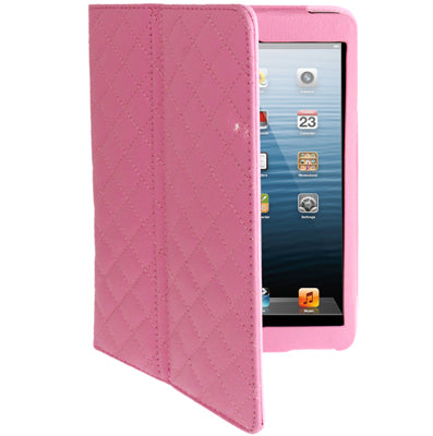 Plaid Texture Soft Leather Case with Holder & Sleep / Wake-up Function for iPad mini / mini 2 Retina