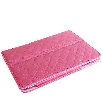 Plaid Texture Soft Leather Case with Holder & Sleep / Wake-up Function for iPad mini / mini 2 Retina
