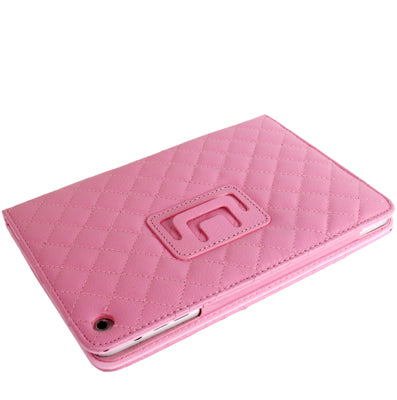 Plaid Texture Soft Leather Case with Holder & Sleep / Wake-up Function for iPad mini / mini 2 Retina
