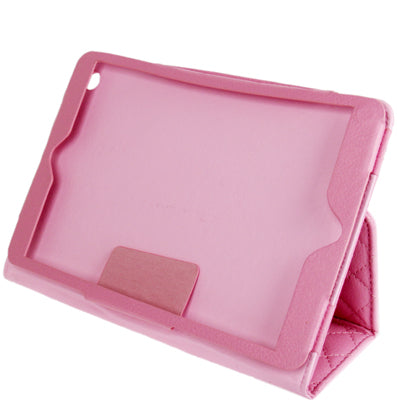 Plaid Texture Soft Leather Case with Holder & Sleep / Wake-up Function for iPad mini / mini 2 Retina