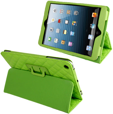 Plaid Texture Soft Leather Case with Holder & Sleep / Wake-up Function for iPad mini / mini 2 Retina